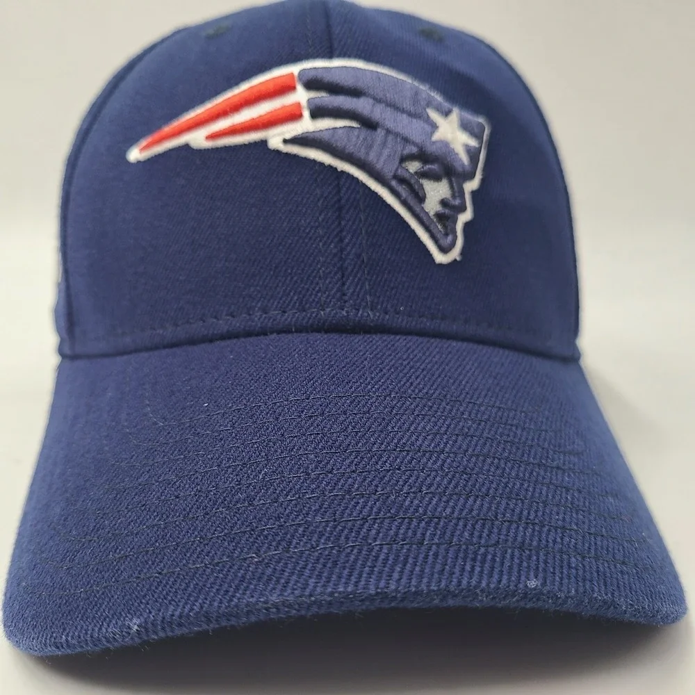 New England Patriots Hat Fitted S-M Reebok Blue NFL Super Bowl XLVI Patch Men